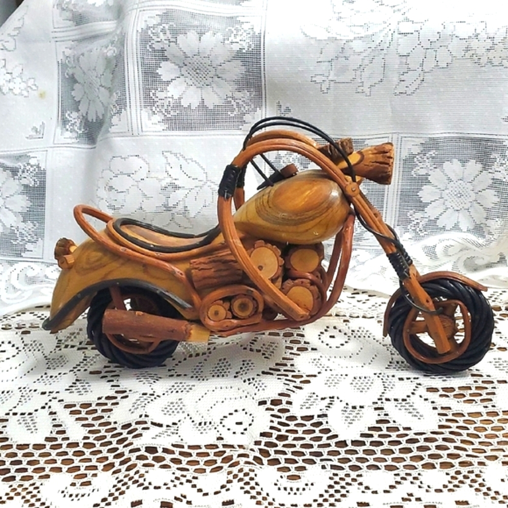 Handcrafted Wooden Motorcycle